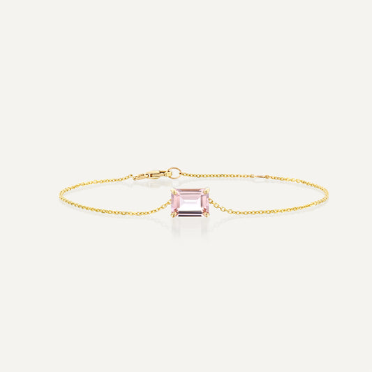 Morganite Emerald Bracelet