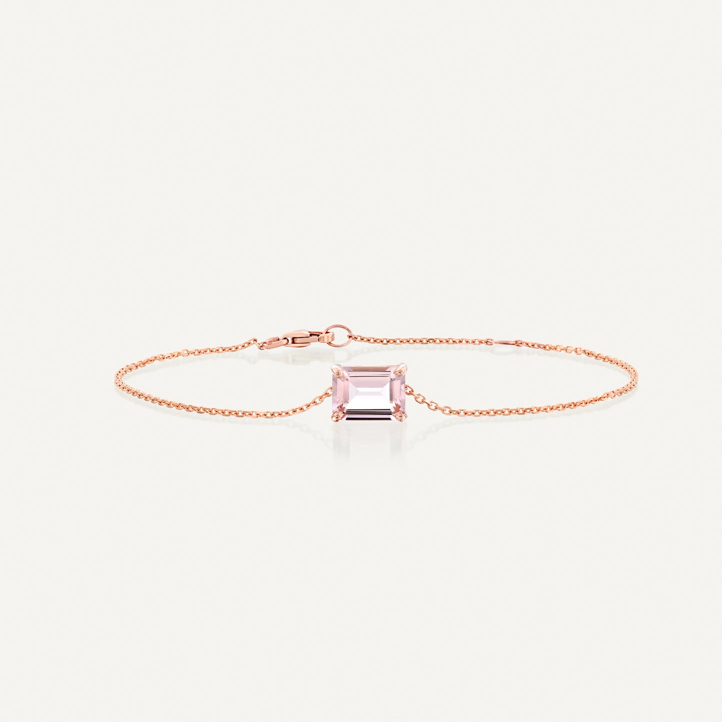 Morganite Emerald Bracelet