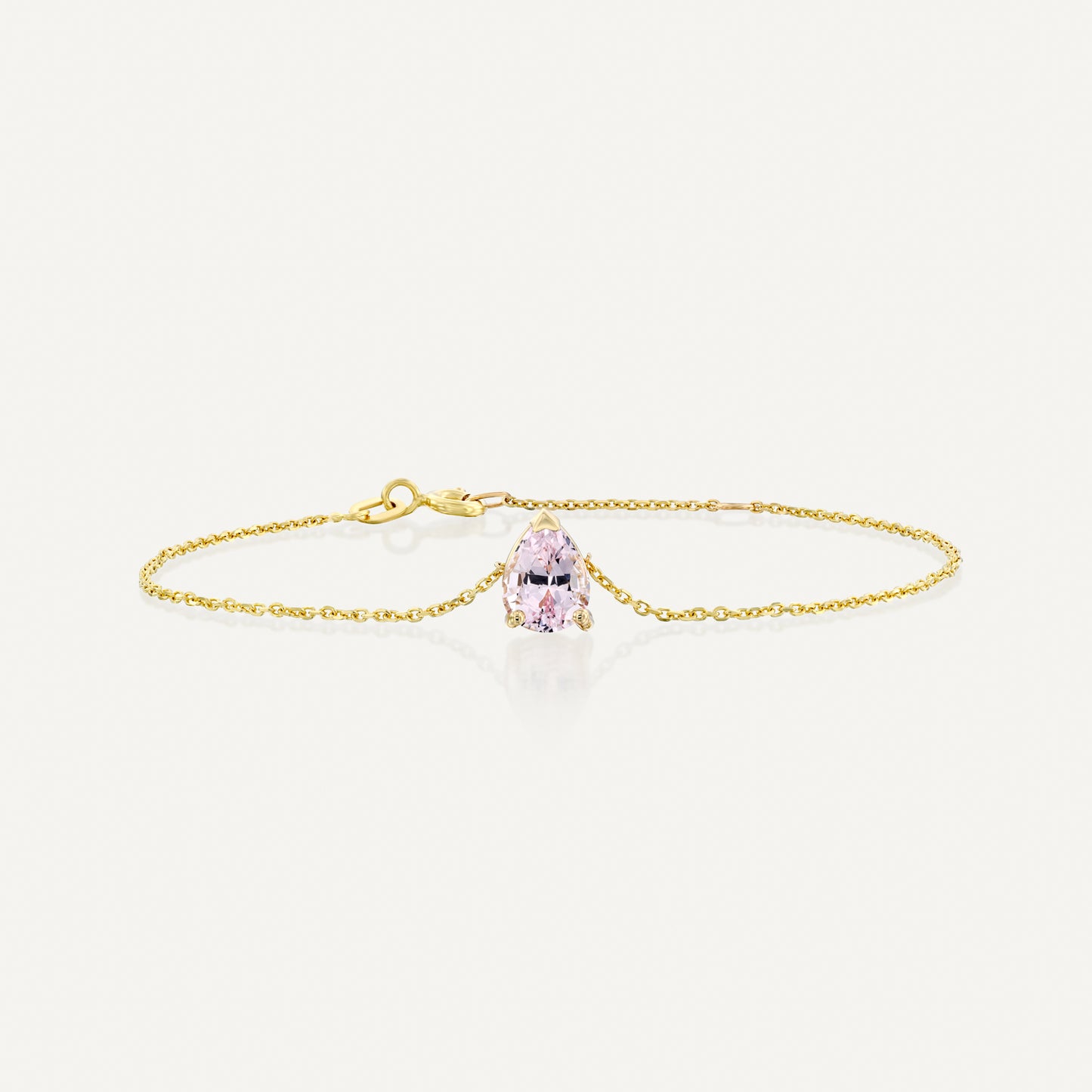 Morganite Drop Bracelet