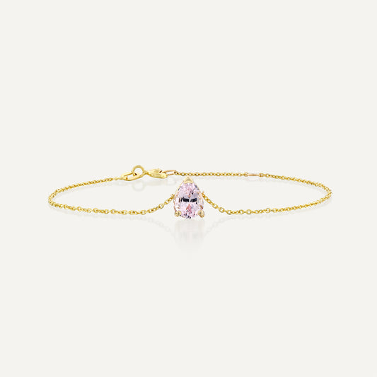 Morganite Drop Bracelet