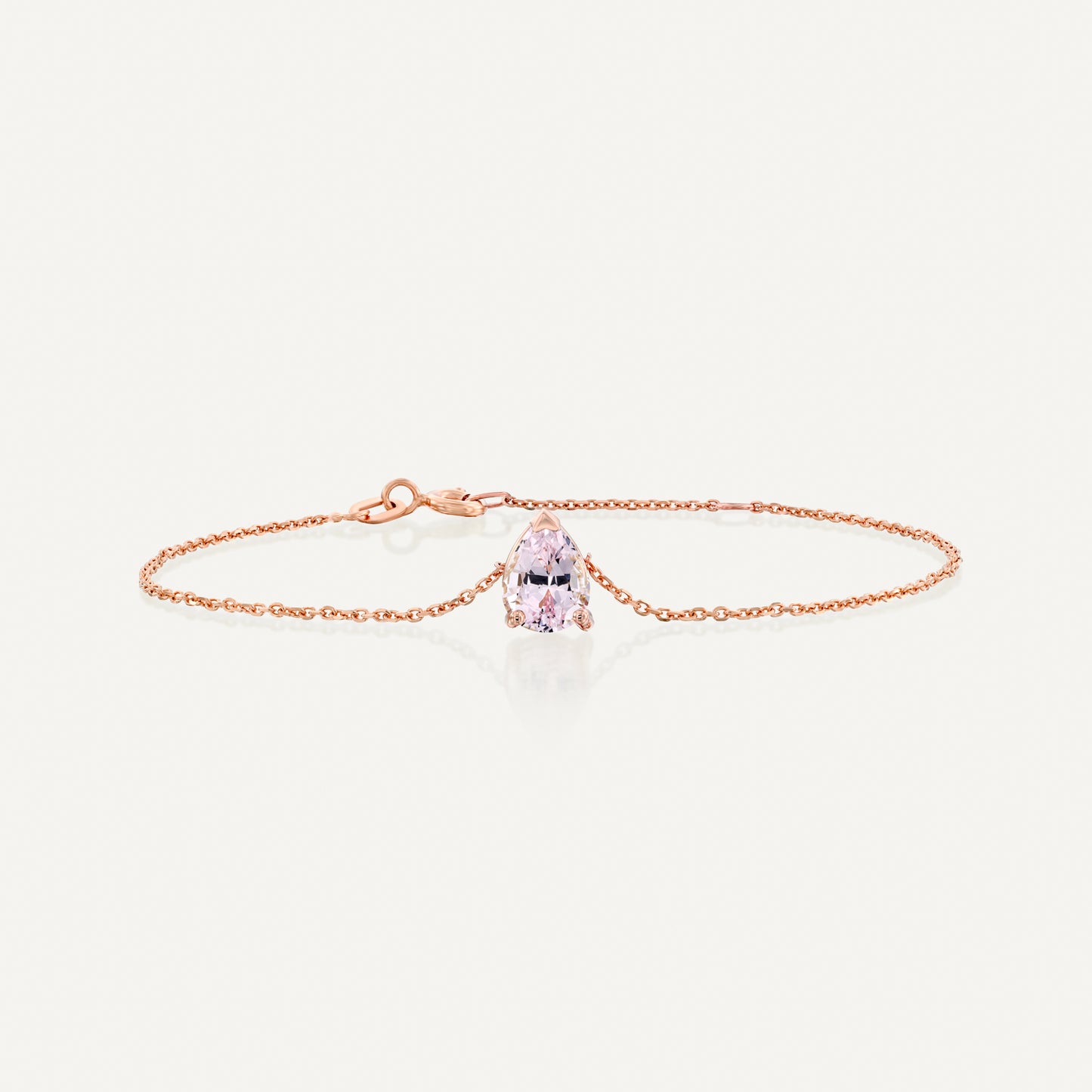 Morganite Drop Bracelet