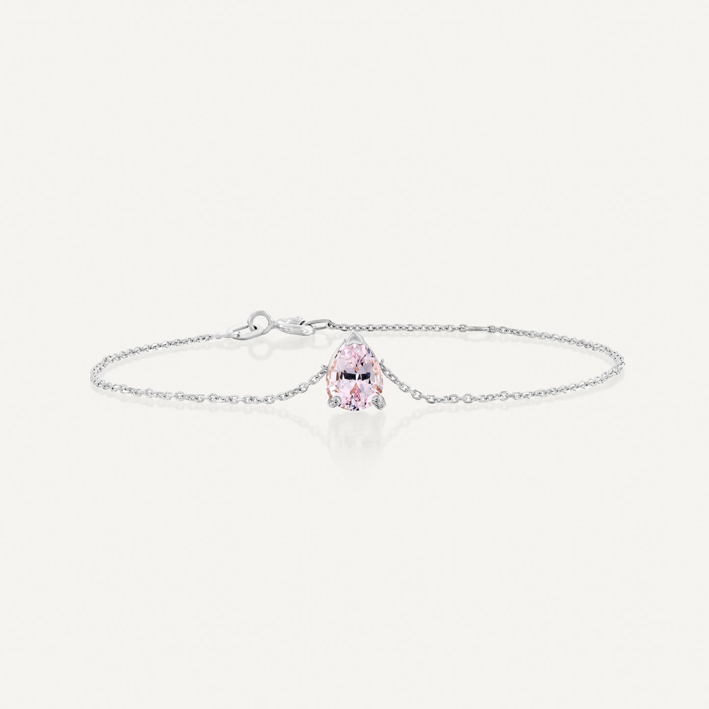 Morganite Drop Bracelet