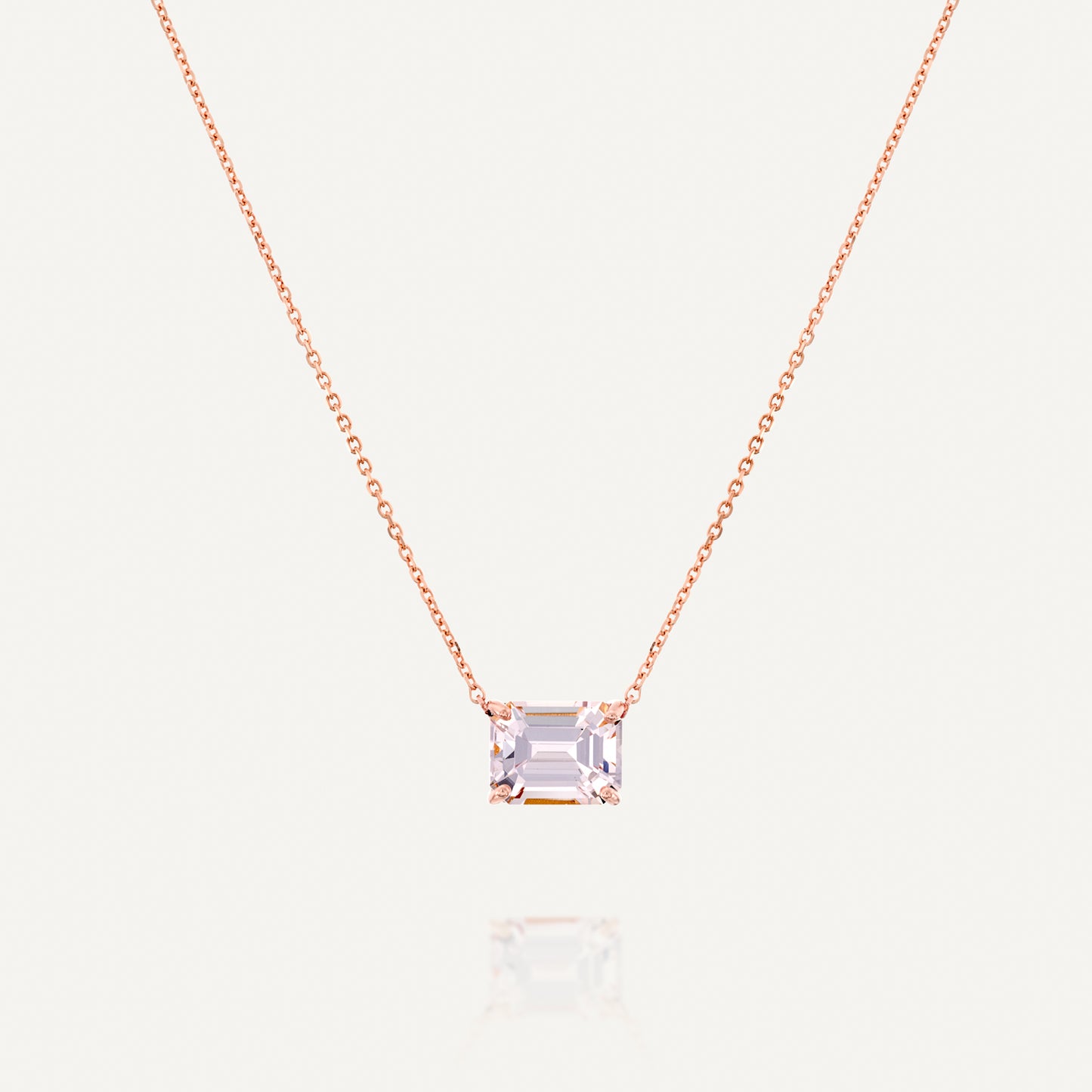 Morganite Emerald Necklace