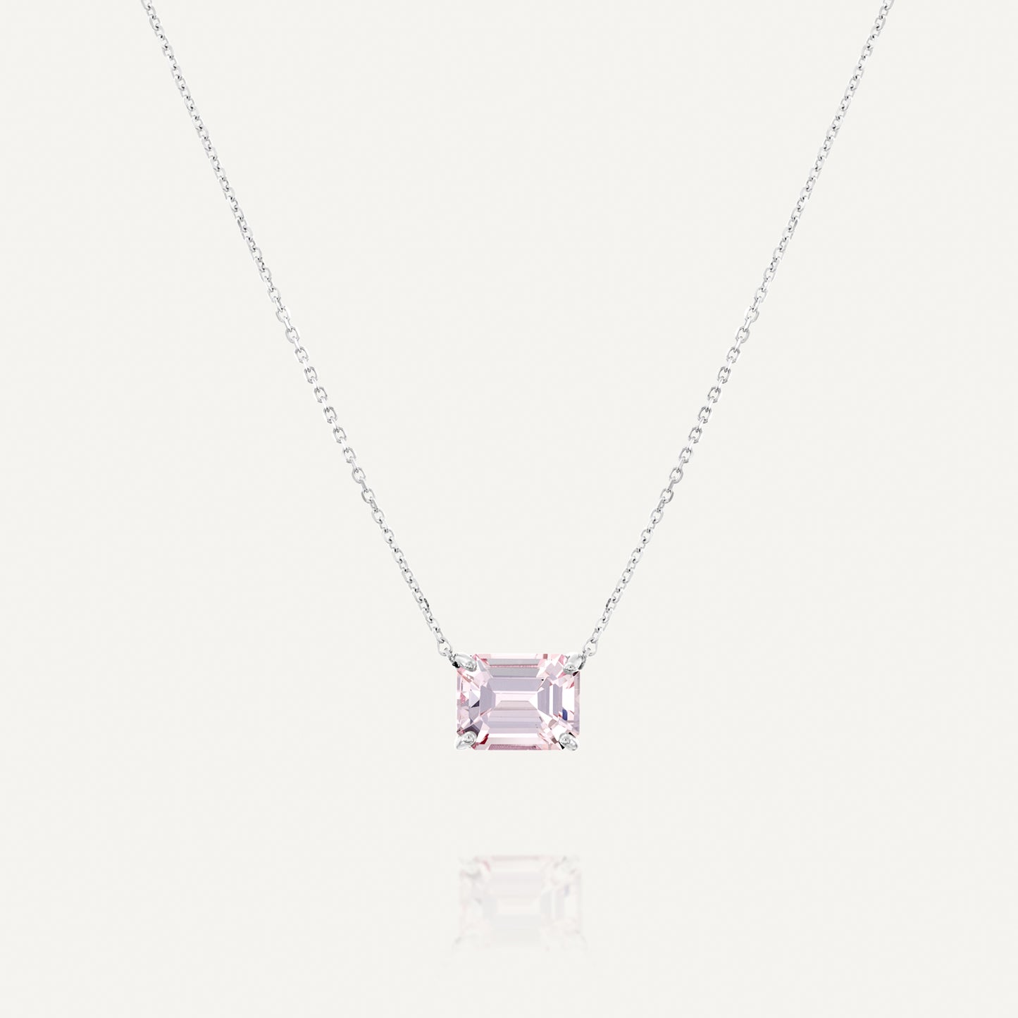 Morganite Emerald Necklace