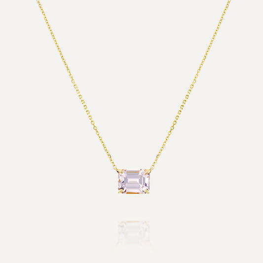 Morganite Emerald Necklace