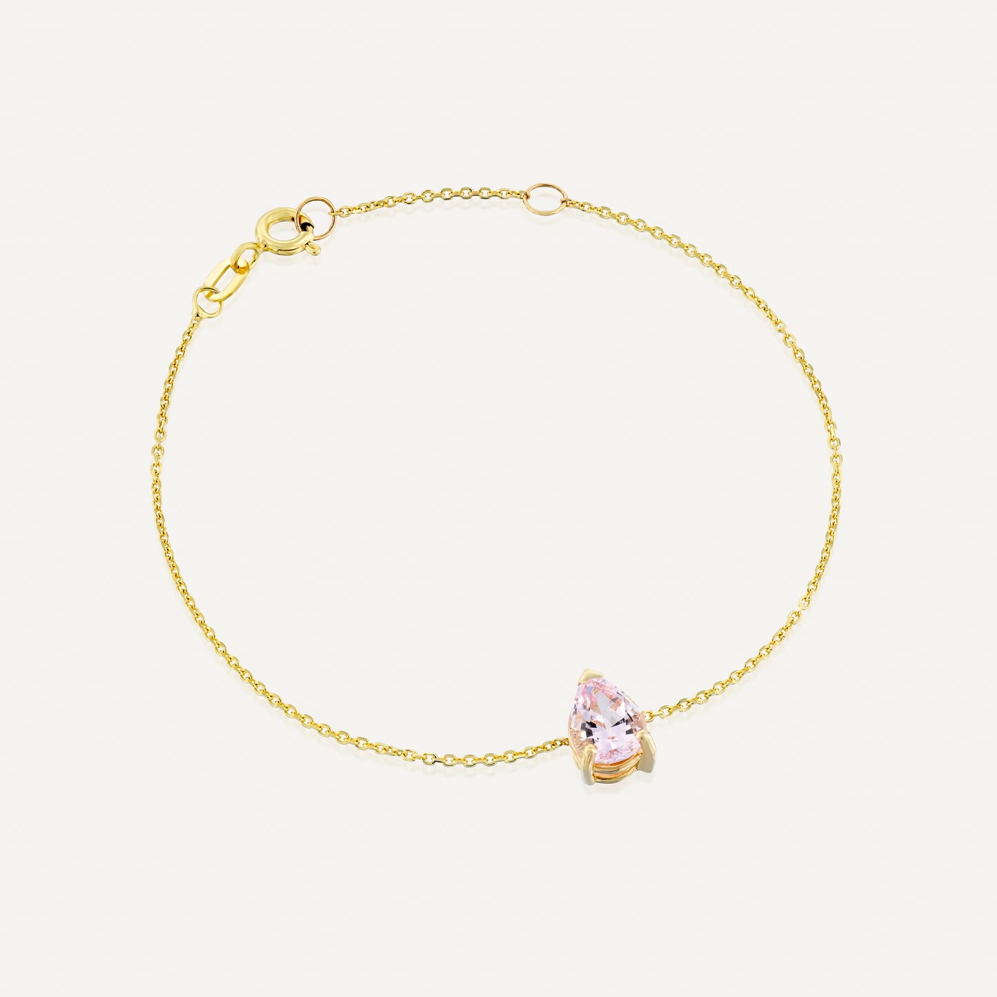 Morganite Drop Bracelet