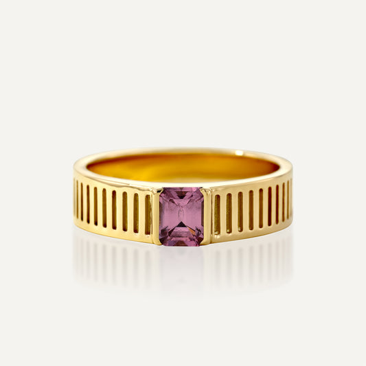 Pink Spinel Gold Ring