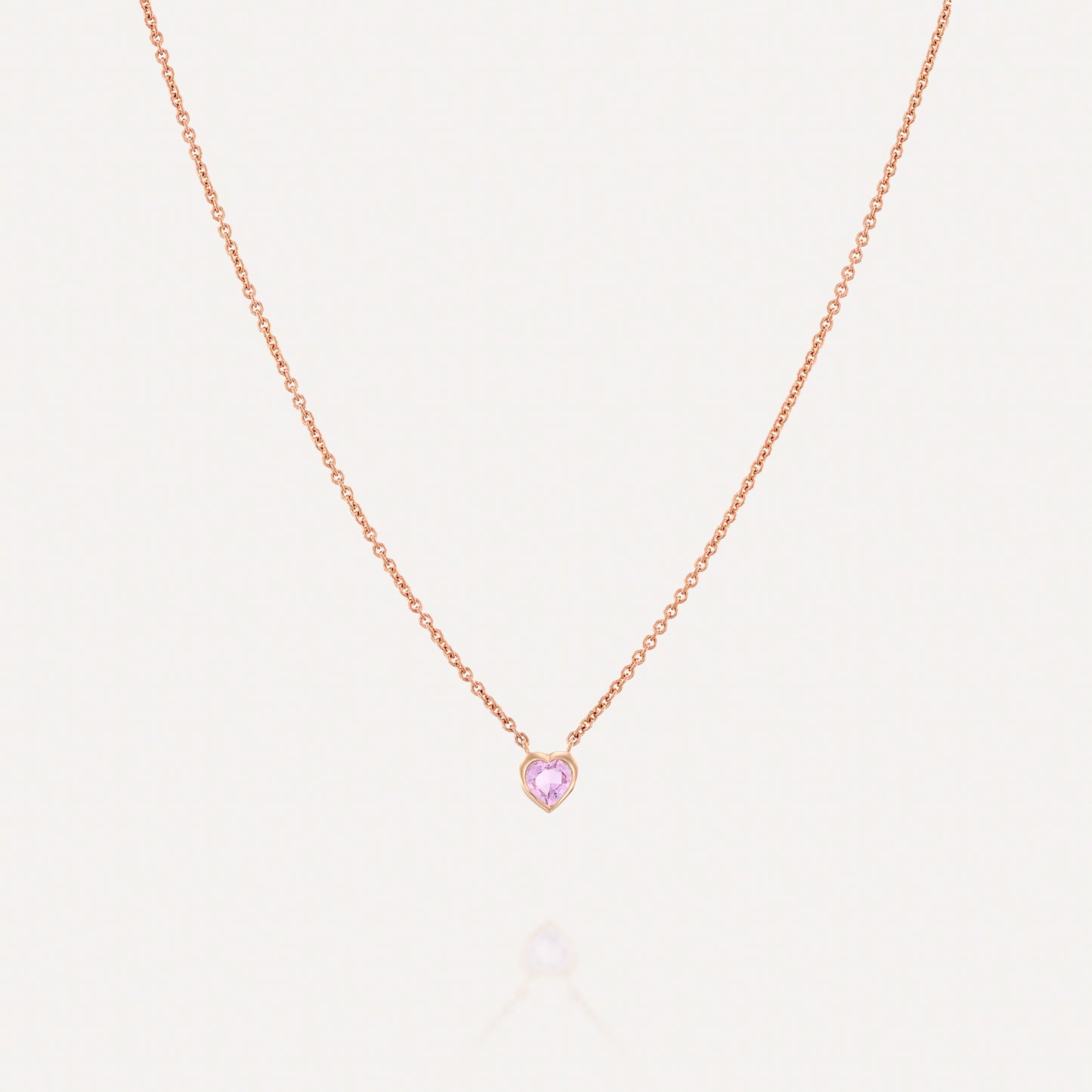 Pink Heart Pendant Necklace