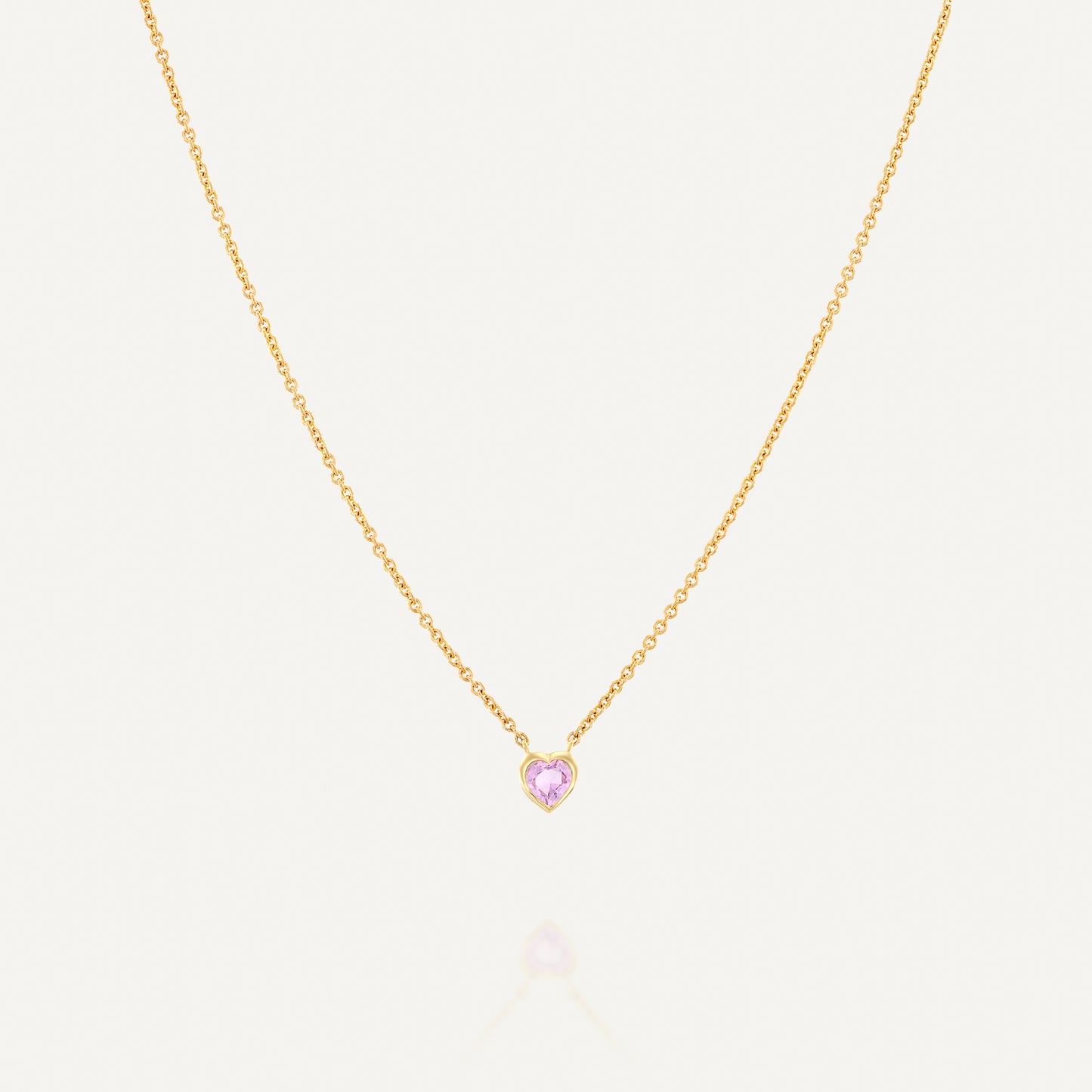 Pink Heart Pendant Necklace