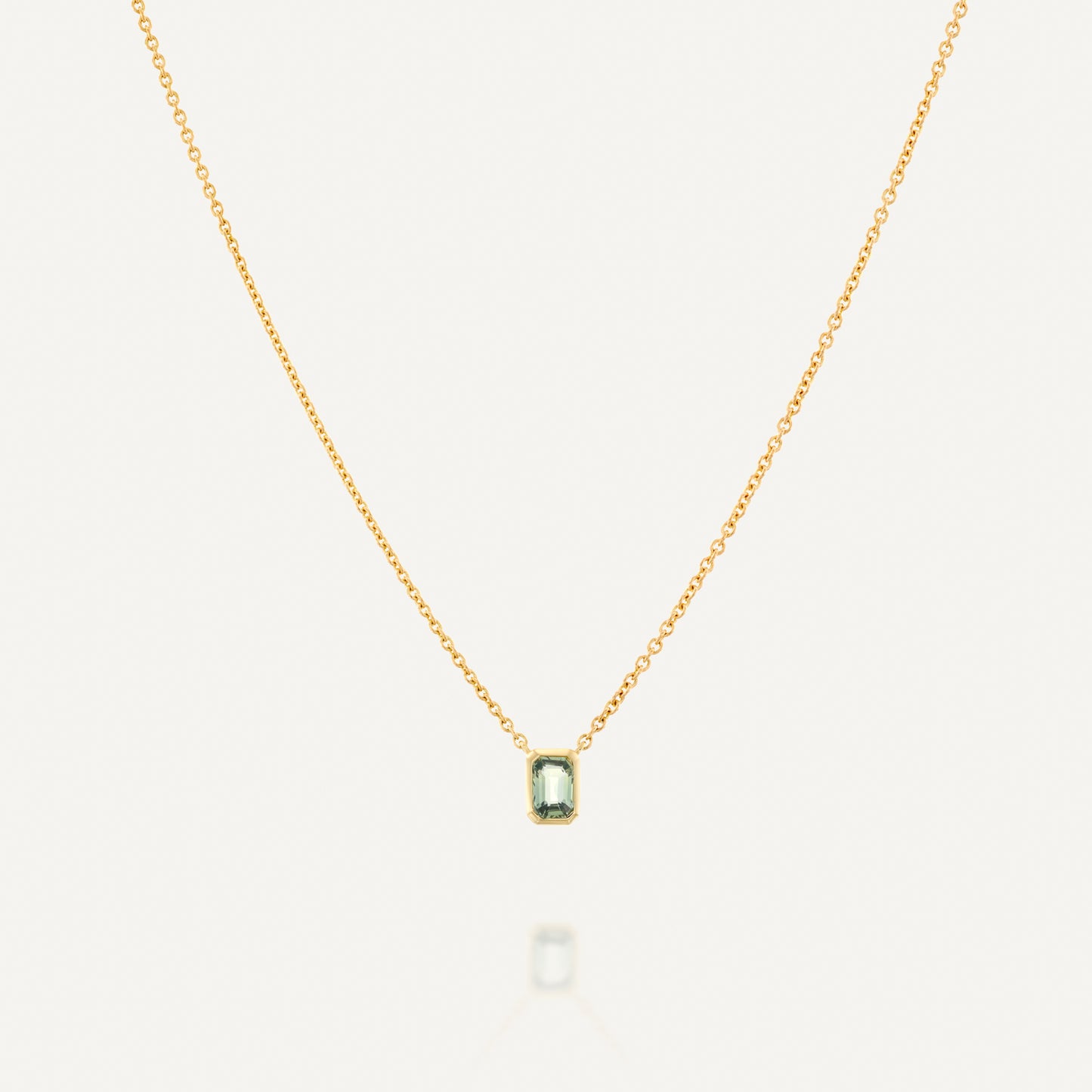 Green Emerald Pendant Necklace