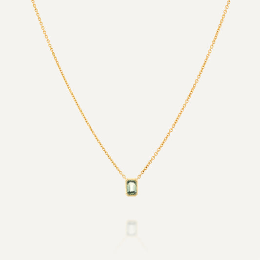 Green Emerald Pendant Necklace