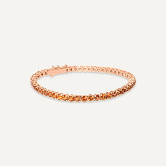 Orange Tennis Bracelet