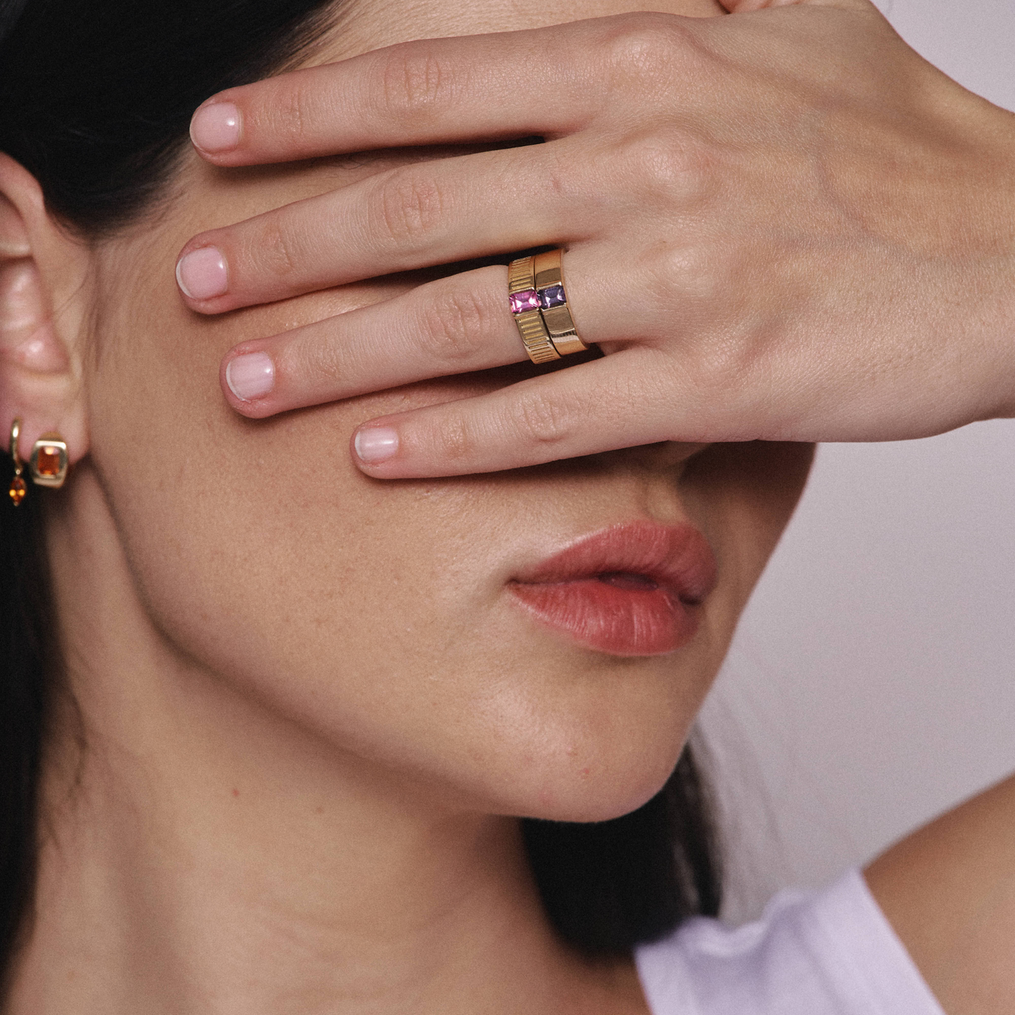 Pink Spinel Gold Ring